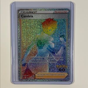 Pokemon Trading Card - Holographic with Rainbow Colors